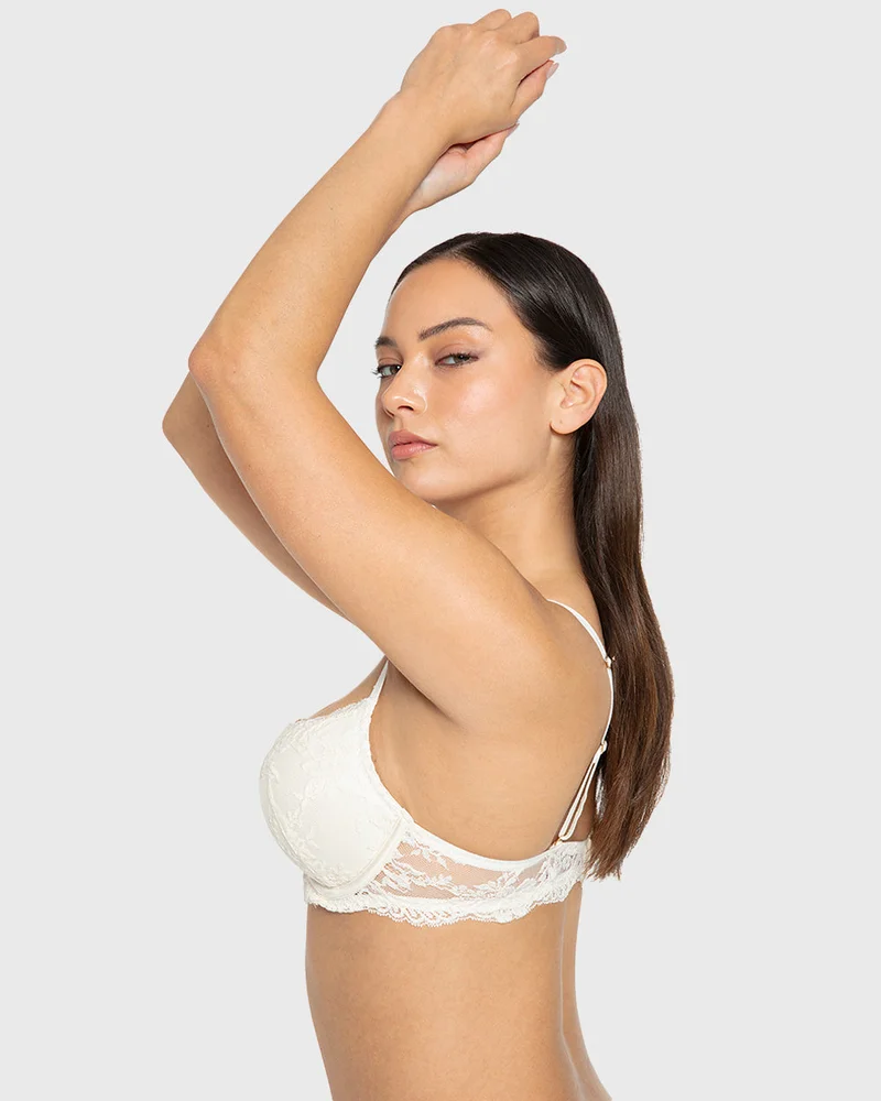 لا سينزا حمالة صدر لا سينزا هالو شوجر بدفع مزدوج وفتحة عميقة